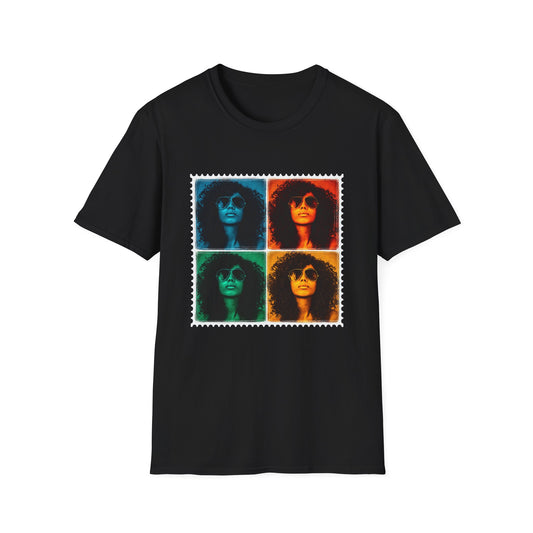 Afro Pop-Art Grid T-Shirt - Regular Fit