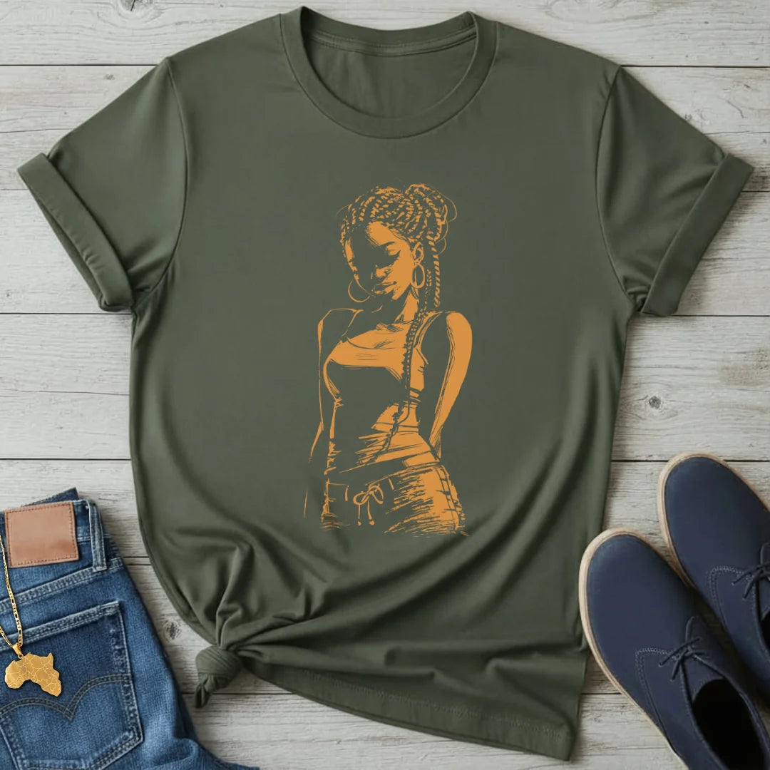 Copper Braid Queen T-Shirt