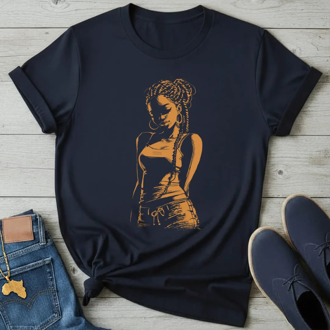 Copper Braid Queen T-Shirt