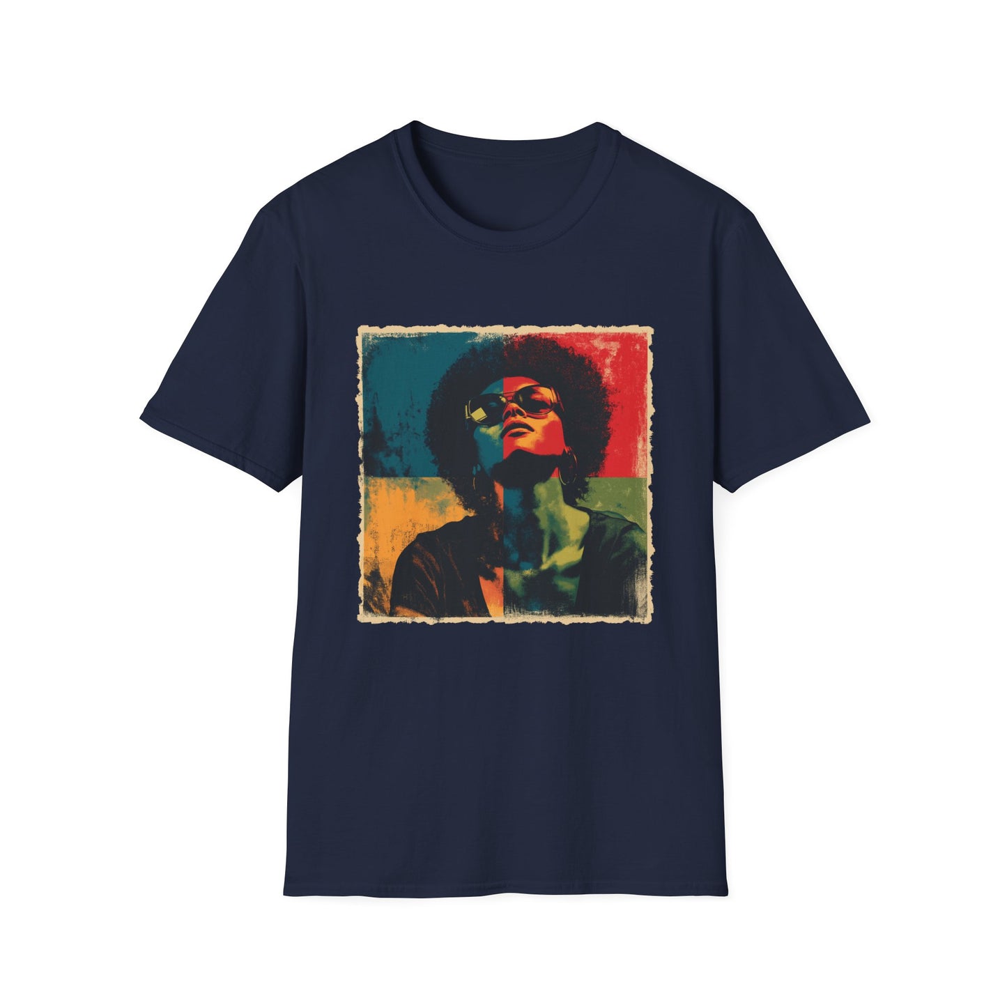 Afro Grunge Grid T-Shirt - Regular Fit